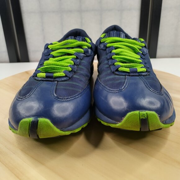 Ralph Lauren Falon Blue & Green Leather Mesh Casual Sneakers Woman US 9.5B - Picture 4 of 13